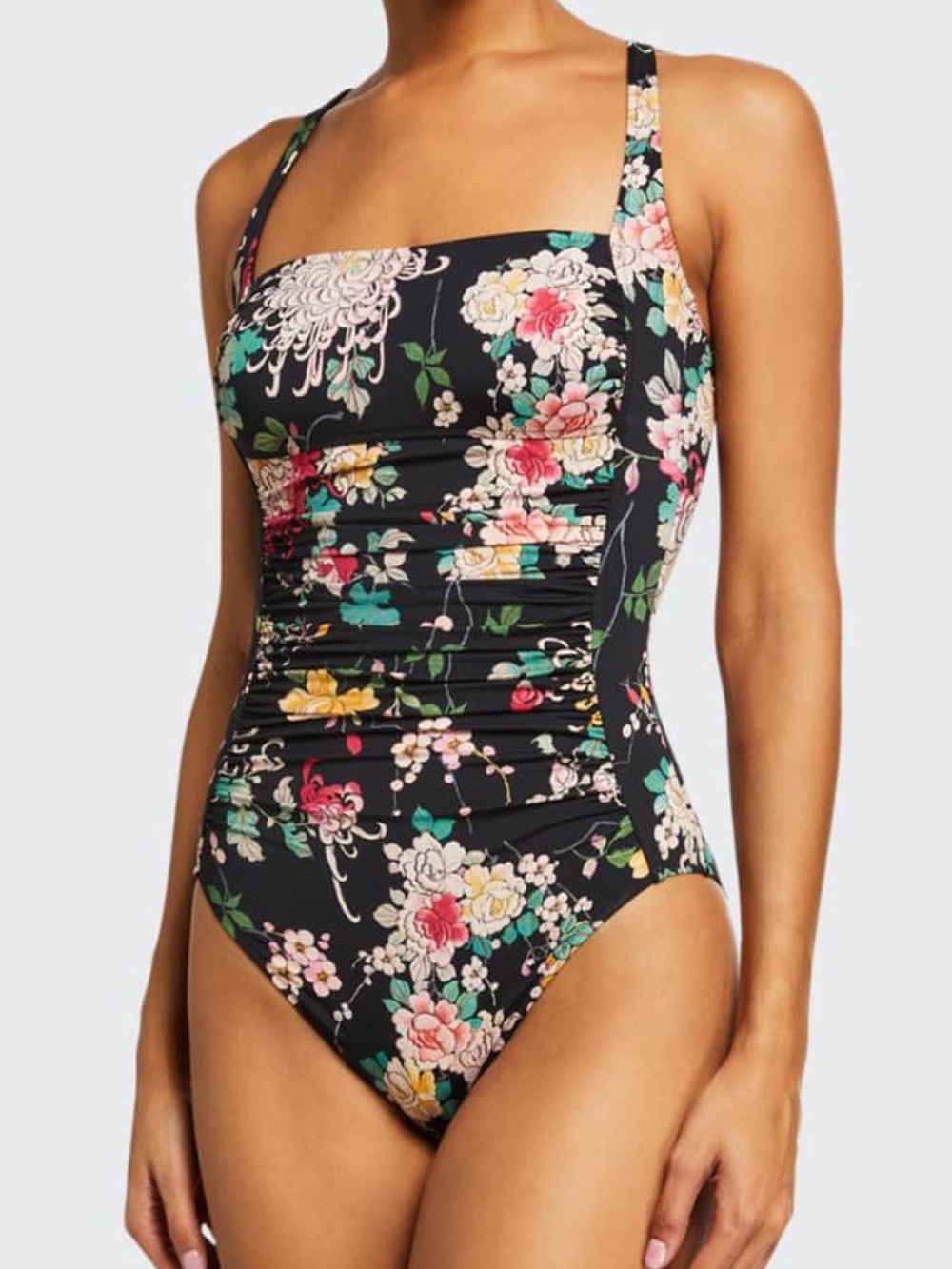 Johnny Was Floral One-Piece Swimsuit